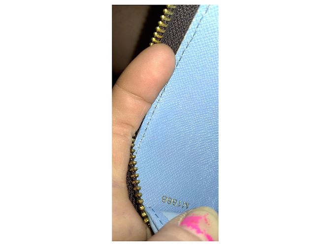 Zippy Cartera de pingüinos de edición limitada de Louis Vuitton Castaño Rosa Blanco Azul - vista 6