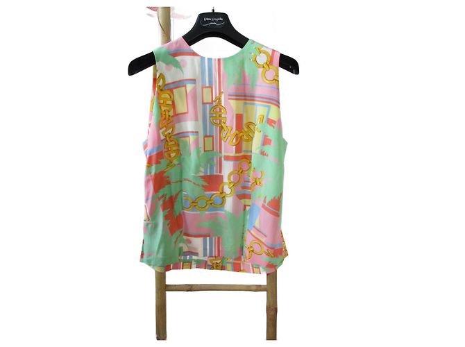 Top de seda Céline Talla 38 Multicolor - vista 3