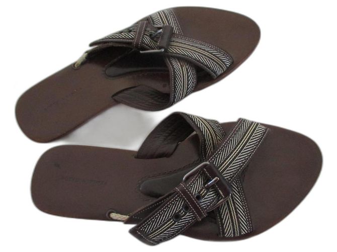 Bottega Veneta Pelle @ sandali di tela, IT 40,5. Cioccolato - vista 2