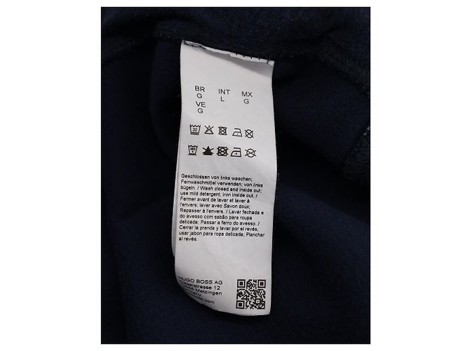 Hugo Boss Regular Fit Zip Cardigan in Navy Blue Cotton - Ansicht 7