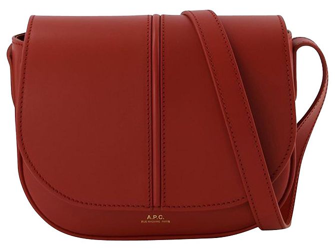 Sac à Main Betty APC - Cuir Vino (Bordeaux) - Neuf Sans Étiquette - Style Bandoulière