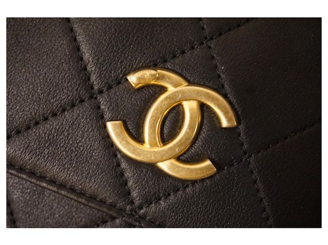 Borsa Chanel Hobo in pelle nera e perle Nero - vista 7