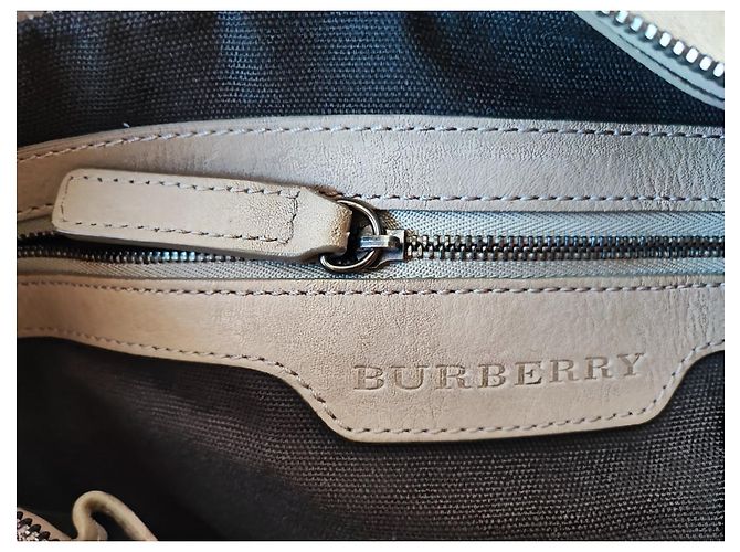 Brook Burberry mittelgroße Einkaufstasche, SKU mit geräuchertem Karomuster 45136 Beige - Ansicht 8