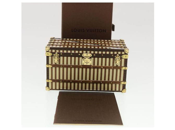 Fermacarte per baule LOUIS VUITTON Solo VIP Beige Marrone Oro LV Auth am4508 D'oro - vista 12