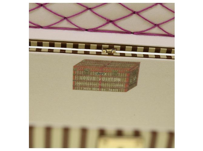 Fermacarte per baule LOUIS VUITTON Solo VIP Beige Marrone Oro LV Auth am4508 D'oro - vista 17