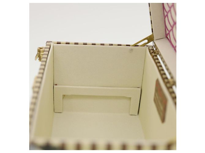 Fermacarte per baule LOUIS VUITTON Solo VIP Beige Marrone Oro LV Auth am4508 D'oro - vista 18