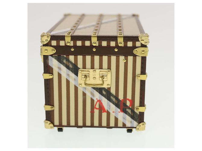 Fermacarte per baule LOUIS VUITTON Solo VIP Beige Marrone Oro LV Auth am4508 D'oro - vista 3