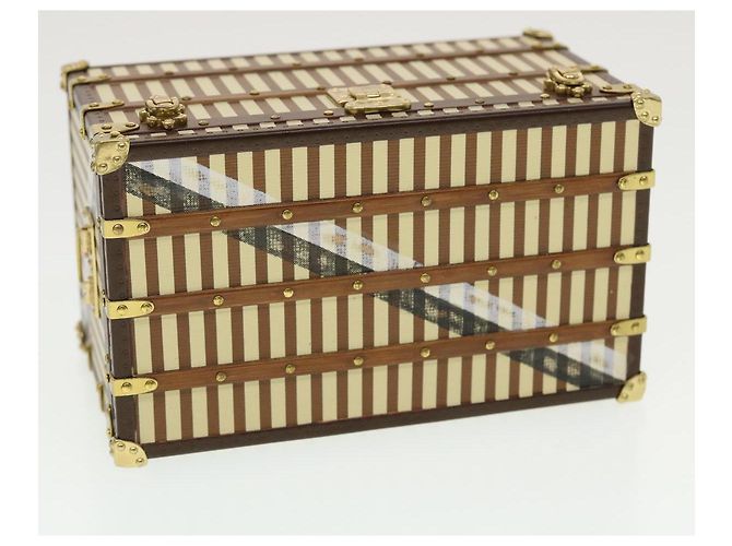 Fermacarte per baule LOUIS VUITTON Solo VIP Beige Marrone Oro LV Auth am4508 D'oro - vista 5