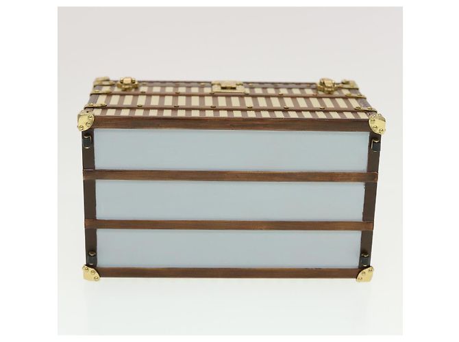 Fermacarte per baule LOUIS VUITTON Solo VIP Beige Marrone Oro LV Auth am4508 D'oro - vista 6
