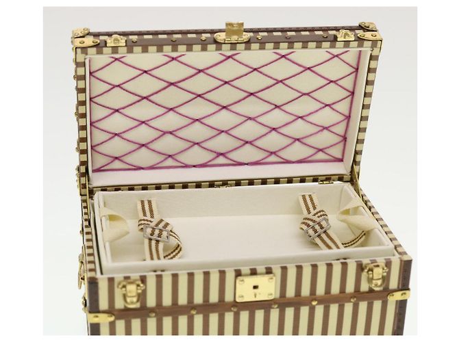 Fermacarte per baule LOUIS VUITTON Solo VIP Beige Marrone Oro LV Auth am4508 D'oro - vista 9