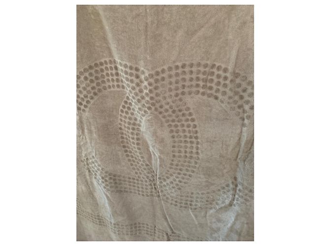 Chanel Strandtasche mit zwei Handtüchern Beige - Ansicht 10