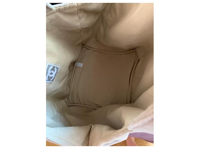 Chanel Strandtasche mit zwei Handtüchern Beige - Ansicht 7