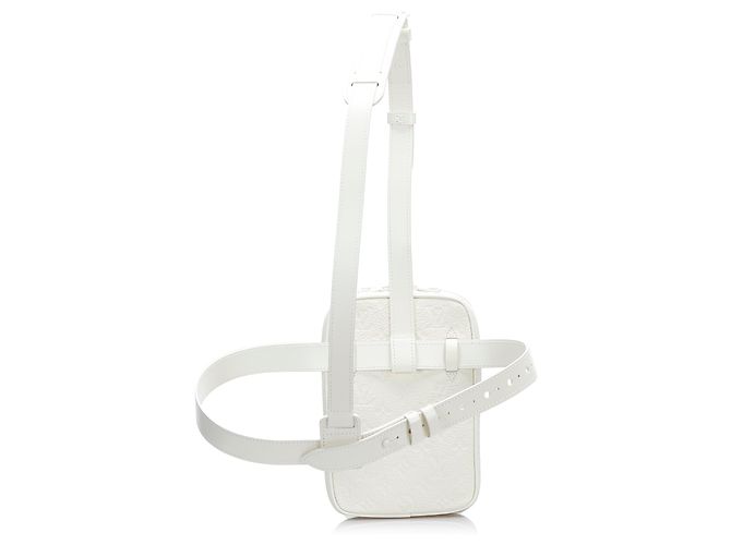Louis Vuitton Monogramma Bianco Taurillon Utility Side - vista 3