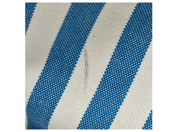 Hermès Hermes Blue Toile H Cannes GM Bianco - vista 8