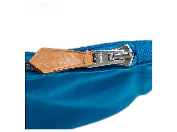 Hermès Hermes Blue Toile H Cannes GM Bianco - vista 9