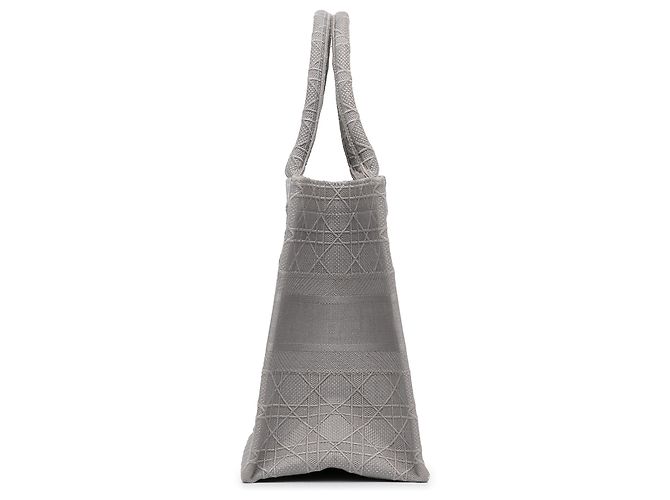 Borsa a libro ricamata Cannage media grigia Dior Marrone - vista 4