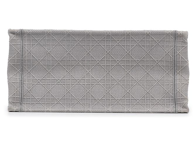 Borsa a libro ricamata Cannage media grigia Dior Marrone - vista 5