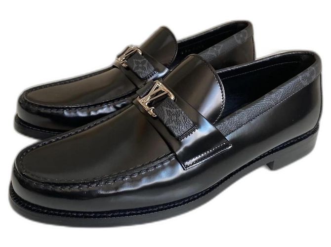Mocassini Louis Vuitton Major in pelle nera Nero - vista 3