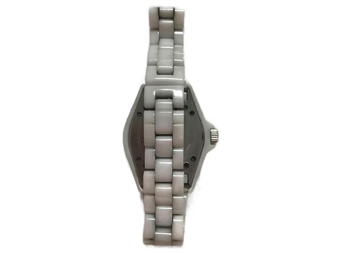 Chanel J12 Uhr Keramik Weiß mit Diamanten - Ansicht 2
