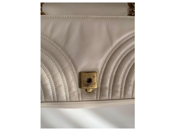 Borsa a tracolla Gucci GG Marmont in pelle bianca Bianco - vista 13