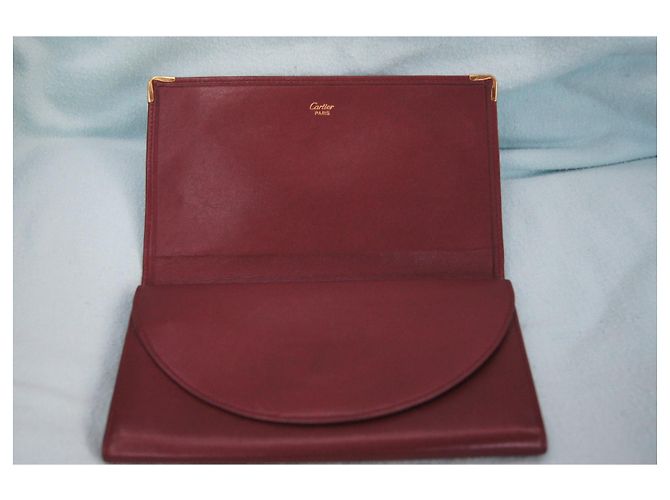 Cartera Cartier de piel rojo oscuro Burdeos - vista 5