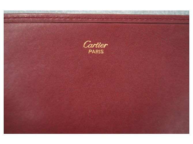 Cartera Cartier de piel rojo oscuro Burdeos - vista 6