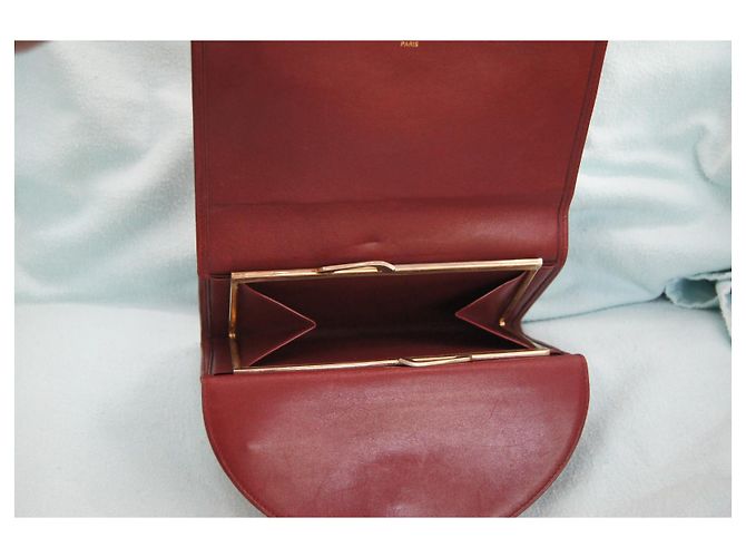 Cartera Cartier de piel rojo oscuro Burdeos - vista 7