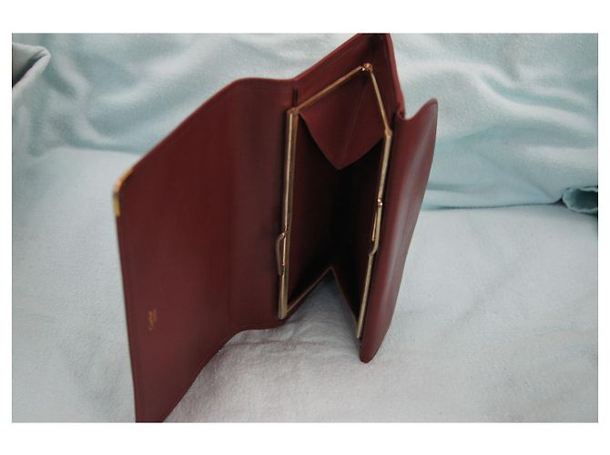 Cartera Cartier de piel rojo oscuro Burdeos - vista 8