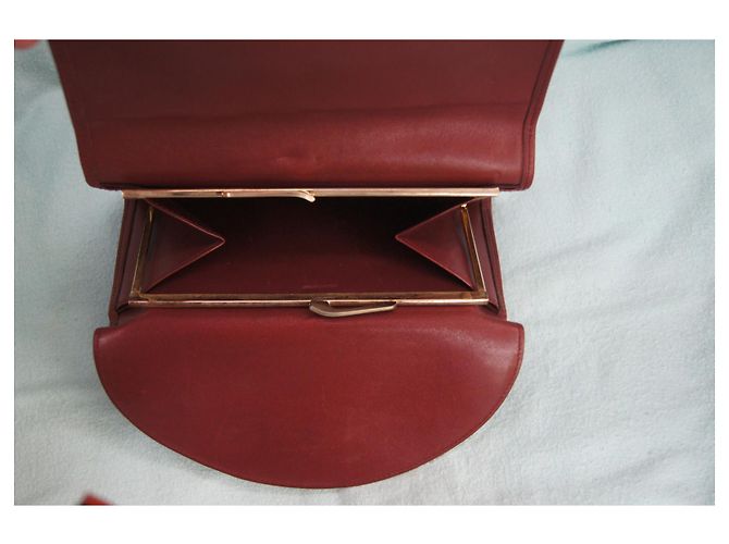 Cartera Cartier de piel rojo oscuro Burdeos - vista 9