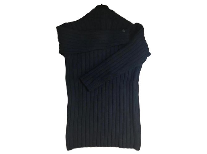 Chanel Schwarzer Wollpullover Lang - Ansicht 2
