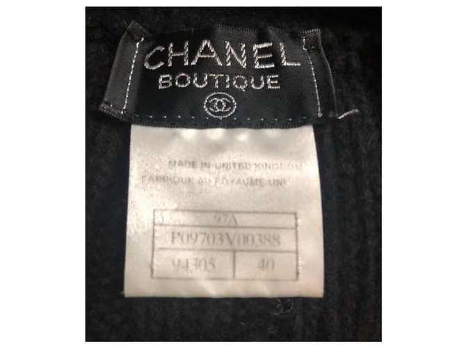 Chanel Schwarzer Wollpullover Lang - Ansicht 4