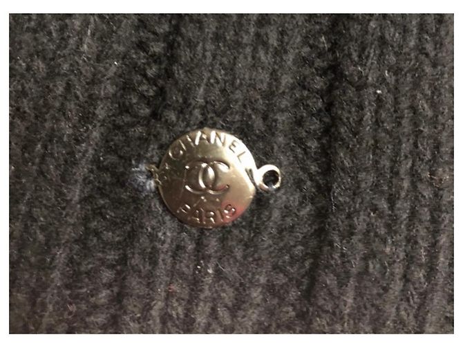 Chanel Schwarzer Wollpullover Lang - Ansicht 5