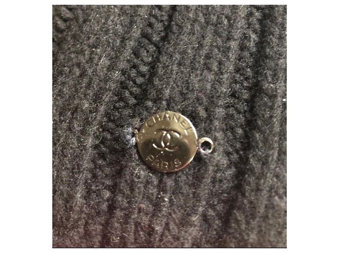 Chanel Schwarzer Wollpullover Lang - Ansicht 6