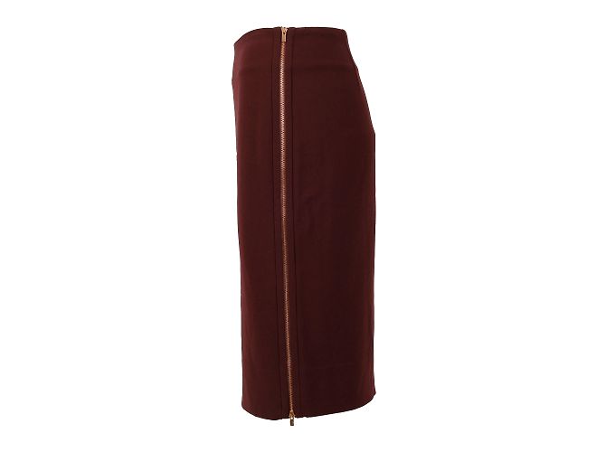 Falda midi con cremallera lateral de Diane Von Furstenberg Braun - Ansicht 2