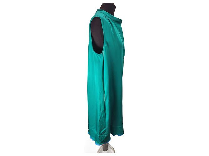 Joseph „Liv“ Seidenkreppkleid in Smaragdgrün - Ansicht 3