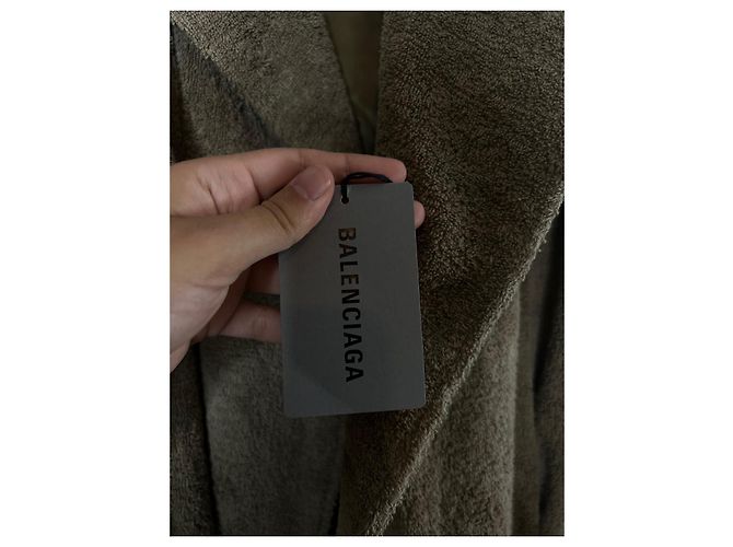 Trench Balenciaga in cotone color sabbia - vista 14