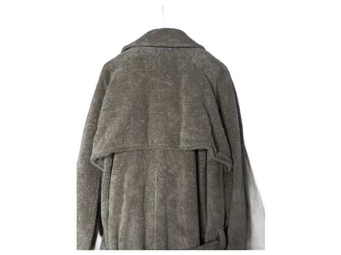 Trench Balenciaga in cotone color sabbia - vista 4