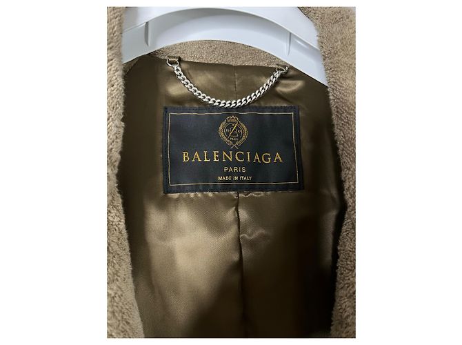 Trench Balenciaga in cotone color sabbia - vista 5