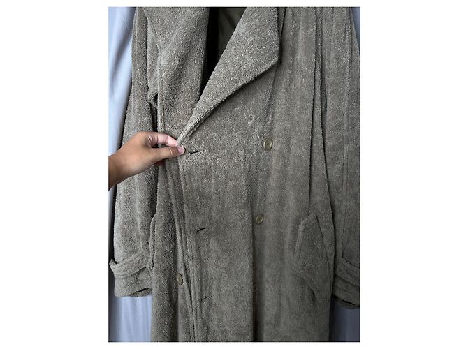 Trench Balenciaga in cotone color sabbia - vista 8