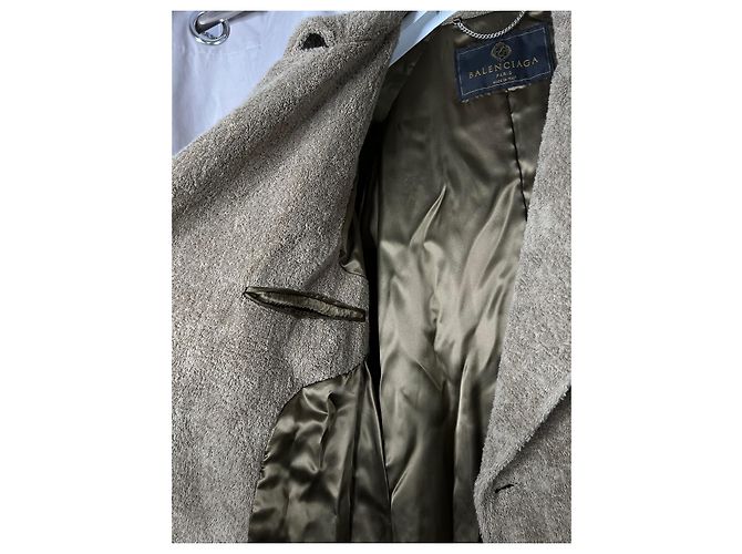 Trench Balenciaga in cotone color sabbia - vista 9