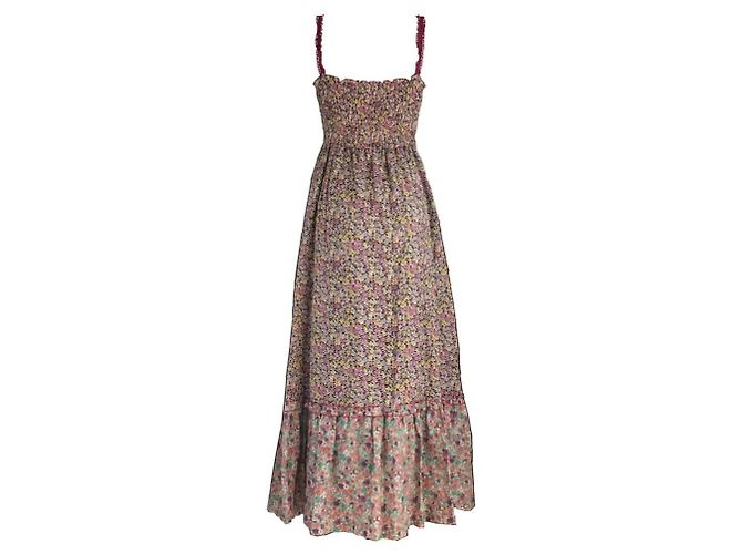 *** Keita Maruyama Vestido longo Rosa Multicor Laranja - vista 2