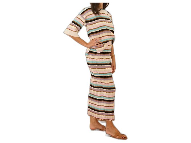 Conjunto de Falda y Top Bimba & Lola de Punto de Algodón Pastel Multicolor - vista 2