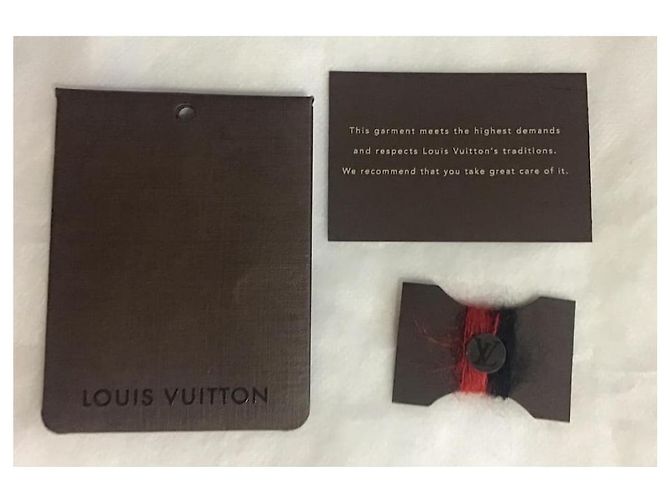 ***Louis Vuitton Mohairjacke Schwarz Weiß Rot Mehrfarben - Ansicht 10