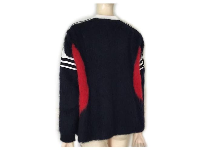 ***Louis Vuitton Mohairjacke Schwarz Weiß Rot Mehrfarben - Ansicht 5