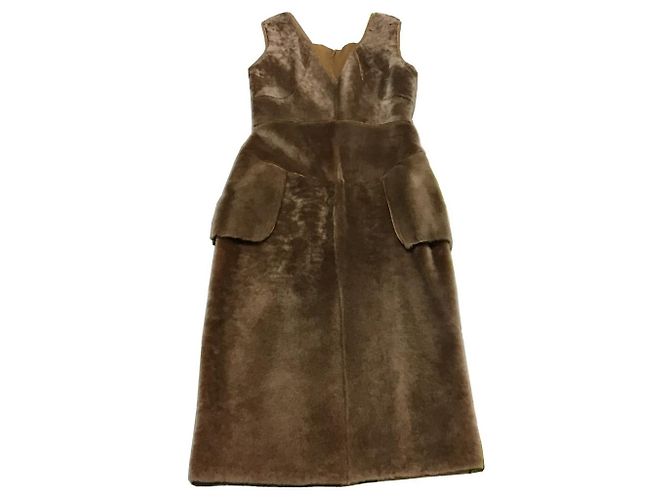 ***Chanel Schaffellkleid Hellbraun - Ansicht 4