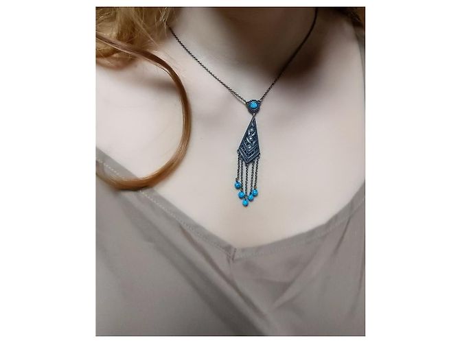 ***Collana con orecchini a clip Christian Dior Multicolore - vista 6