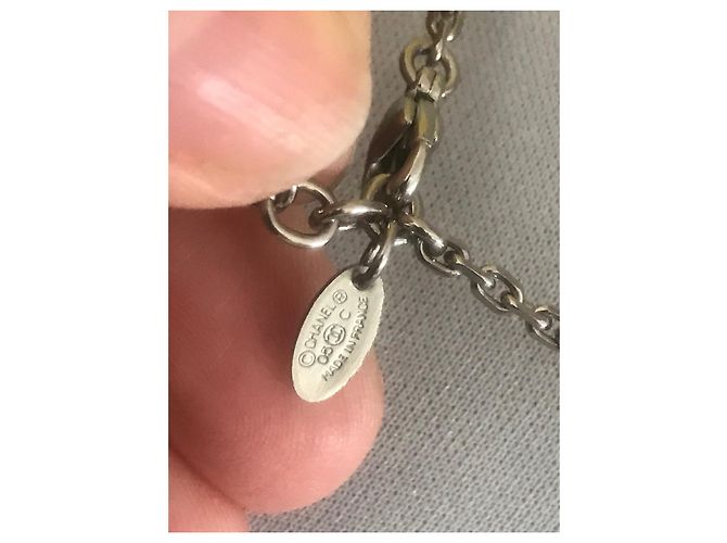 Collana Chanel con pendente a cuore CC multicolore - vista 6