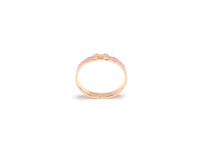 Hermès Pulseira Clic H Rosa - vista 2