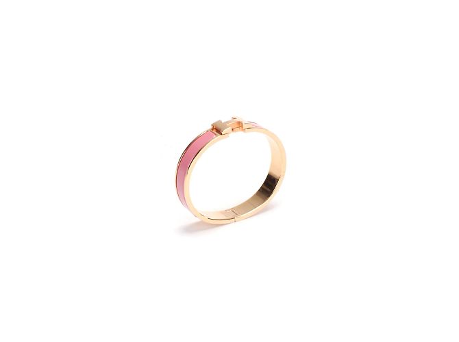 Hermès Pulseira Clic H Rosa - vista 3