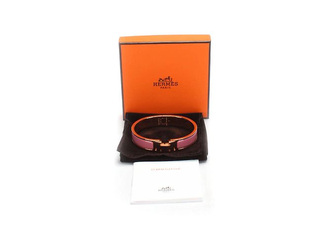 Hermès Pulseira Clic H Rosa - vista 7